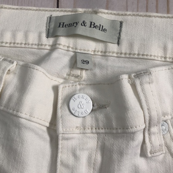Henry & Belle white cropped cuff jeans size 29 - Picture 5 of 12